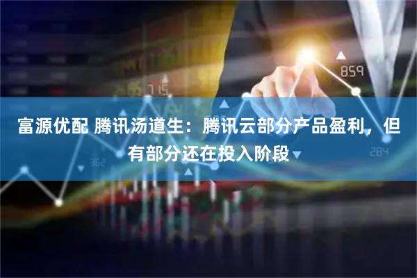 富源优配 腾讯汤道生：腾讯云部分产品盈利，但有部分还在投入阶段