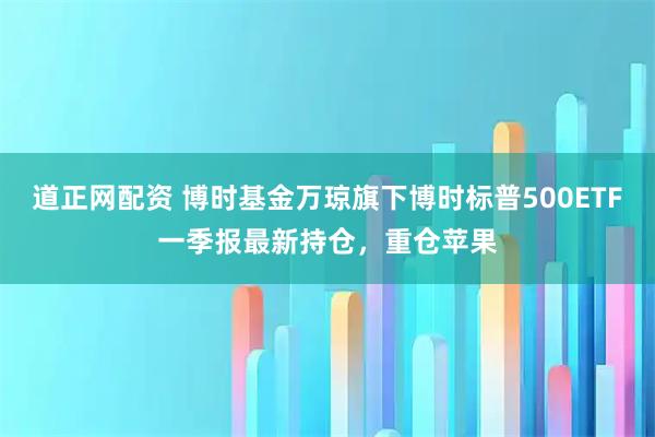 道正网配资 博时基金万琼旗下博时标普500ETF一季报最新持仓，重仓苹果