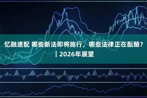 忆融速配 哪些新法即将施行，哪些法律正在酝酿？｜2026年展望