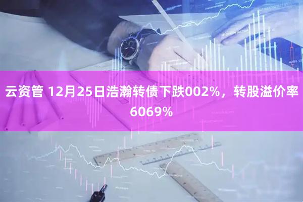 云资管 12月25日浩瀚转债下跌002%，转股溢价率6069%