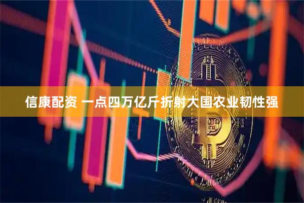 信康配资 一点四万亿斤折射大国农业韧性强